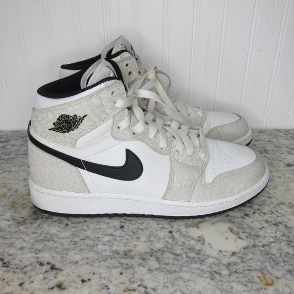 air jordan 1 retro high premium gs white black